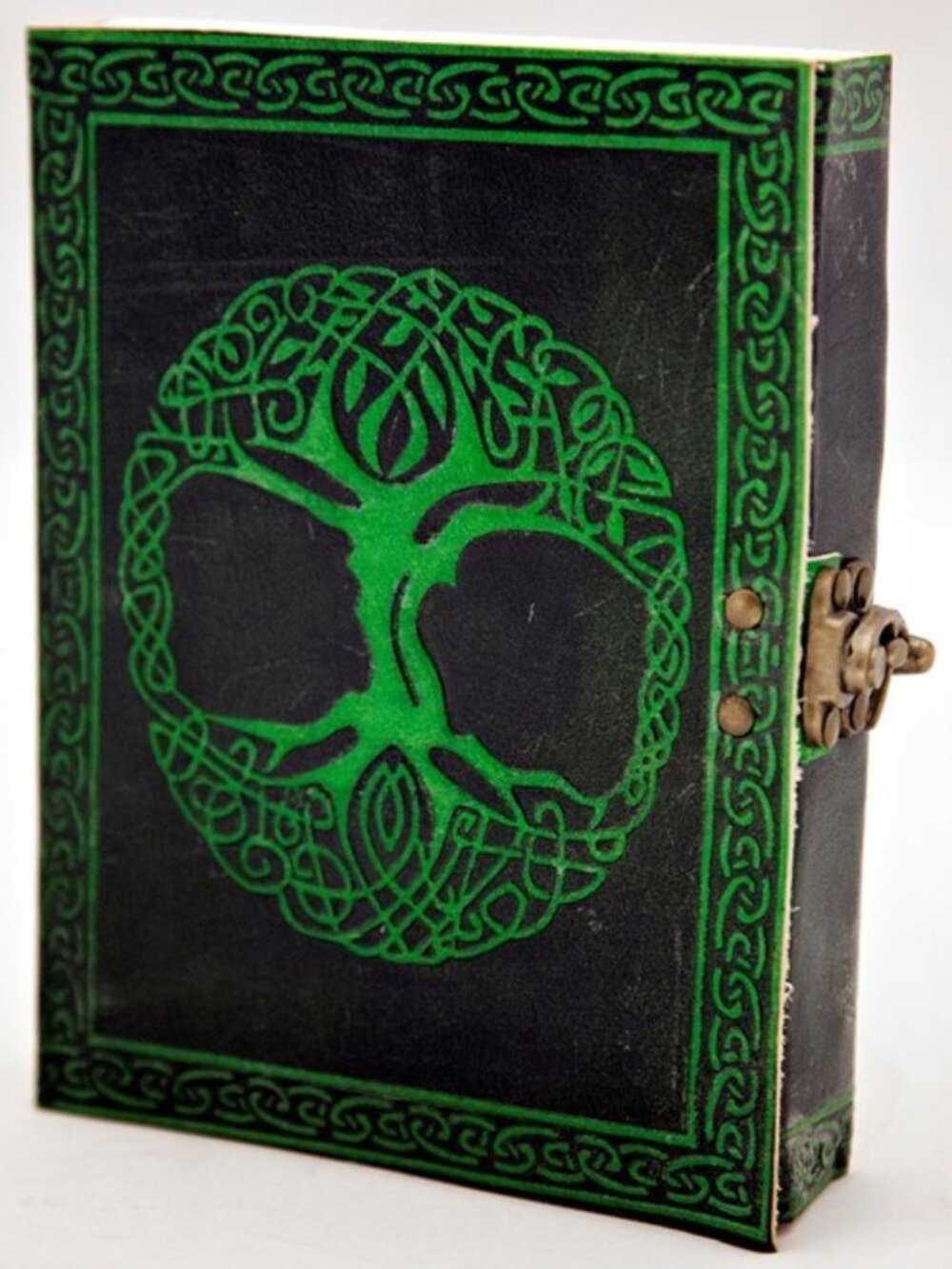 Write with Ease Green Tree of Life Leather Journal